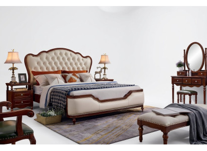 Schlafzimmer Bett 180x200 2x Nachttische 3tlg.Schlafzimmer Set Luxus