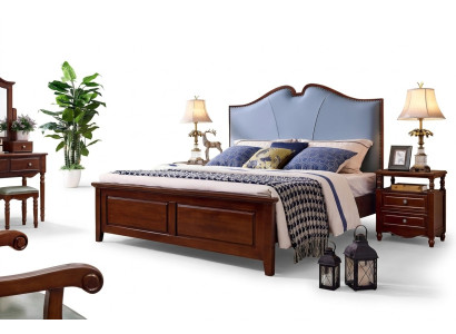 Schlafzimmer Bett Nachttisch Betten Doppel Holz Bettgestell Set 3tlg.