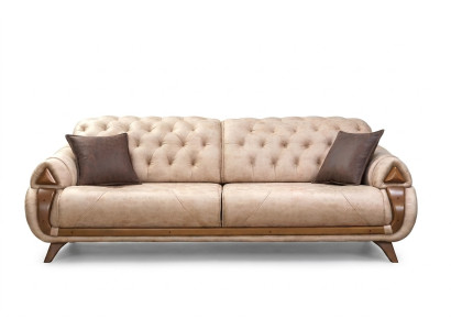 Sofa Dreisitzer Couch Polster Design Sitz Sofas Zimmer Möbel Leder