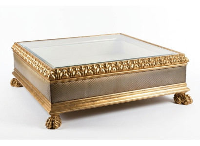 Luxus Couchtisch Glas Tisch Echtholz Möbel Wohnzimmer Tische Couchtische Italien