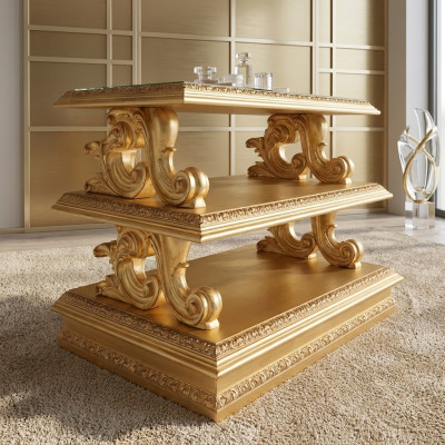 Beistelltisch Echtholz Barock Rokoko Couchtisch Beistelltische Klassische Möbel