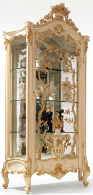 Möbel Massive Holz Vitrinen Glas Schrank Echtholz Anrichte Vitrine Wohnzimmer