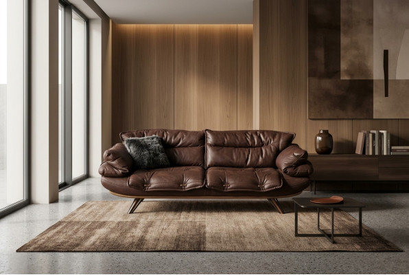 Multifunktions Couch Dreisitzer Sofa Couchen Möbel Sofas Braun Weich gepolstert