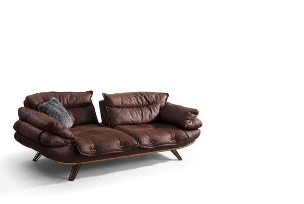 Multifunktions Couch Dreisitzer Sofa Couchen Möbel Sofas Braun Weich gepolstert