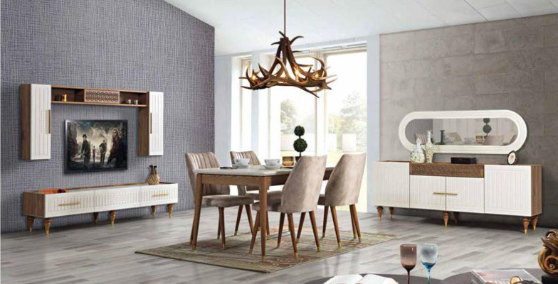 Kommode Schubladen Holz Sideboard Spiegel Massiv Kommoden Wohnzimmer