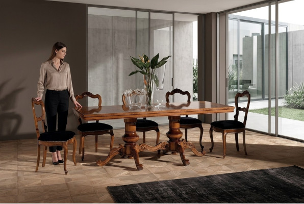 Esstisch Luxus Tisch Massiv Holz Möbel aus Italien Esszimmer Tische Einrichtung