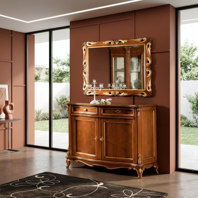 Sideboards Holz Schrank Möbel Kommoden Braun Kommode Anrichte Sideboard Massiv