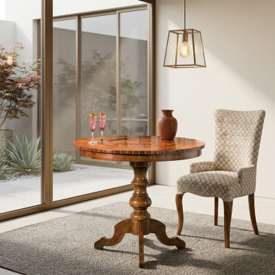 Esstisch Luxus Rund Tisch Massiv Holz Italien Neu Esszimmer Tische Runde Möbel