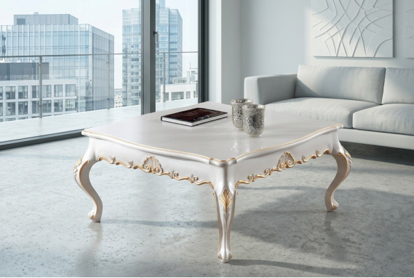 Couchtisch Beistelltisch Wohnzimmer Holz Tische Beistell Italien Stil Tisch Weiß