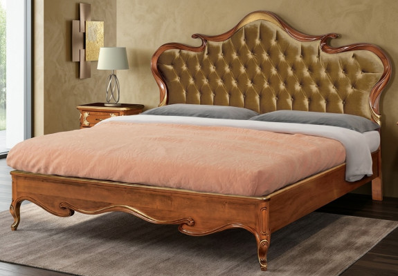 Chesterfield Bett Polster Design Luxus Doppel Hotel Betten Italienische Holz Neu