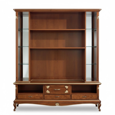 Wohnwand Schrank Vitrine Holz Wohnzimmer Möbel tv Schrankwände Design Vitrinen