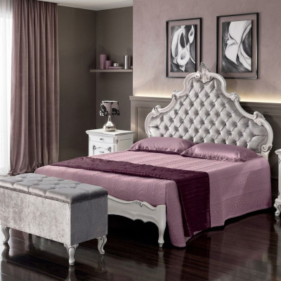 Chesterfield Bett Polster Design Luxus Doppel Hotel Betten Italienische Holz Neu