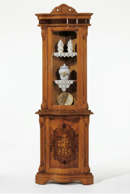 Vitrinen Glas Schrank Echtholz Vitrine Wohnzimmer Anrichte Italienische Möbel