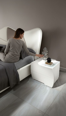 Nachttische Konsolen Beistell Tisch Nachtkonsolen Holz Weiß Modern Nachttisch