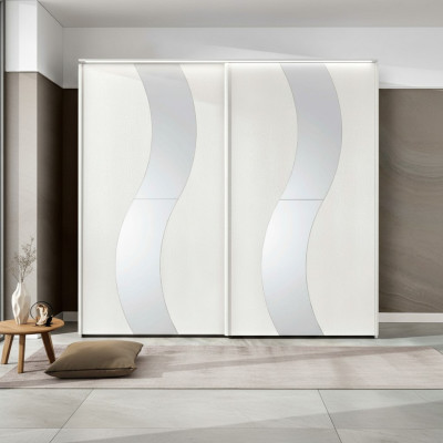 Kleiderschrank mit Schwebetüren Schlafzimmer Schrank Schränke Holz Design Modern