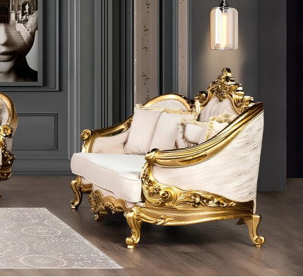 Sofa 3 Sitzer Stoff Dreisitzer Sofas Luxus Wohnzimmer Barock Stil Couch Barock Neu