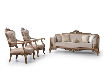 Sessel Ohrensessel Sofa Luxus Wohnzimmer Barock Relax Polster Design Sitzer Neu