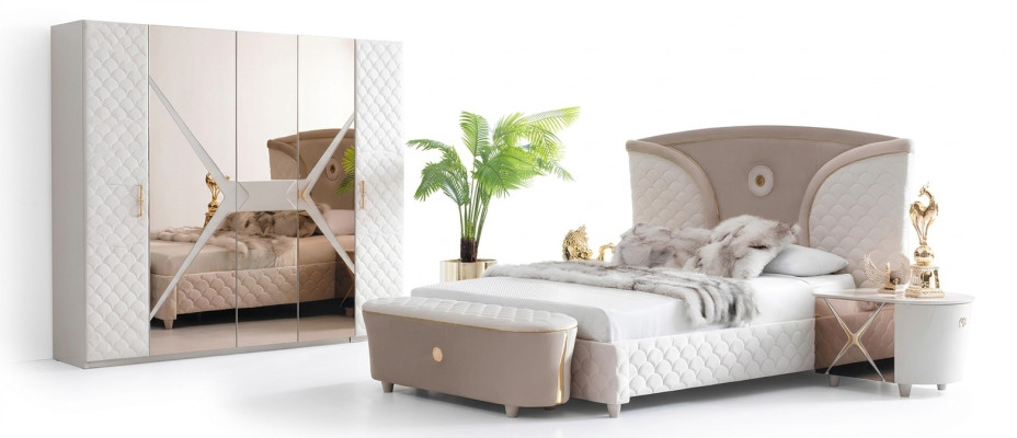 Bett Doppelbetten Modernes Bettgestell Betten Schlafzimmer Nachttisch Neu