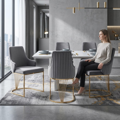 Stuhl 2x Ess Zimmer Neu Stühle Polsterstuhl Metall Lounge Design Möbel
