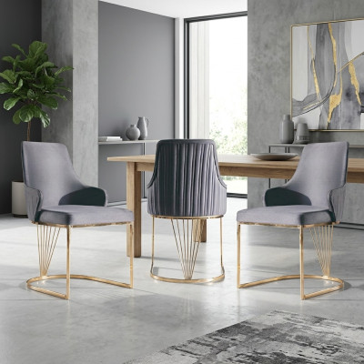 Stuhl 2x Ess Zimmer Neu Stühle Polsterstuhl Metall Lounge Design Möbel