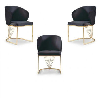 Stuhl 2x Stühle Gruppe Set Wohn Esszimmer Garnitur Modern Stil Textil