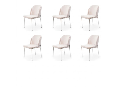 Stuhl 6x Ess Zimmer Stühle Sessel Lounge Design Möbel Edelstahl