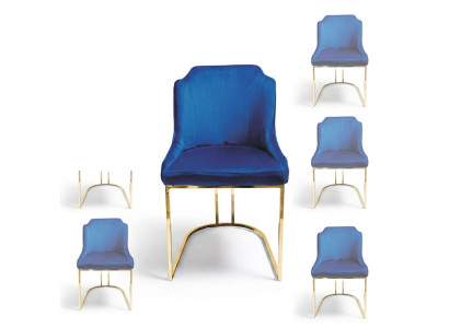 Design Stuhlset Gruppe Polsterung Textil 8 Stühle Möbel Luxus Garnitur