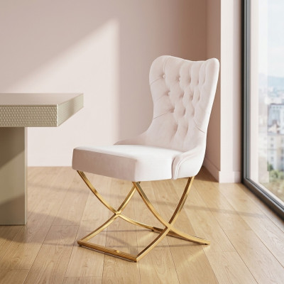 Garnitur Stühle 6x Polster Design Lounge Sitz Lehn Gruppe Möbel Stühle