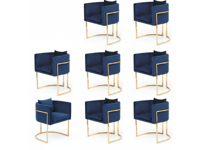 Esszimmer Stuhl Stühle Sitz Modern Massiv Holz Set 8x Luxus Restaurant