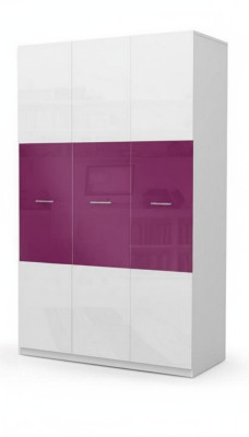 Schrank Kleiderschrank Kinder Kinderzimmer Unisex Kinderzimmer Möbel Lila Weiß