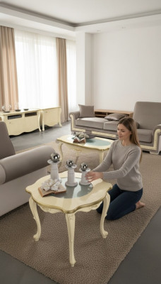 Beistelltisch Wohnzimmer Holz Tische Beistell Möbel Italien Couchtisch Tisch