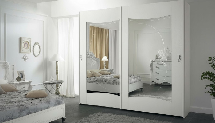 Kleiderschrank Weiß Luxus Möbel Italienische Einrichtung Schlafzimmer Schrank
