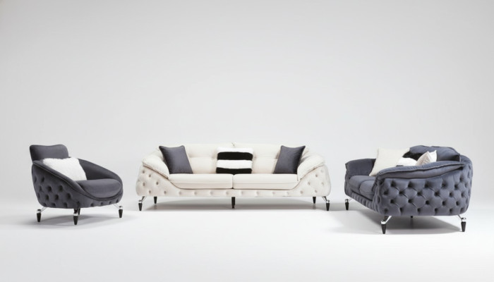 Grüne Chesterfield Couch Stoff Sofa Couch Möbel Luxus Einrichtung Sofas Couchen