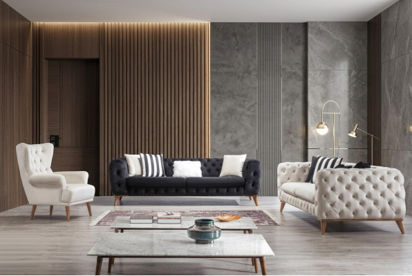Sofa 3 Sitzer Weiß Luxus Möbel Chesterfield Möbel Italienischer Stil