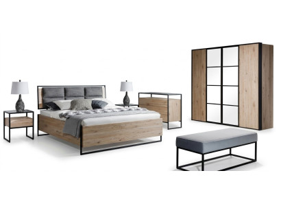 Nachttisch Braun Holz Möbel Design Schlafzimmer Möbel Art déco Neu