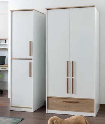 Modernes Jugendzimmer Set Bett Nachttisch Bücherregal Tisch Schlafzimmer 5tlg.