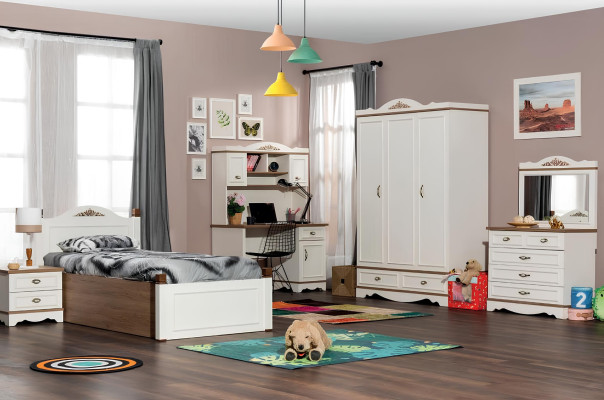 Kinderbett Kinderzimmer Bett Schlafzimmer Design Luxus Möbel Holz Jugendzimmer