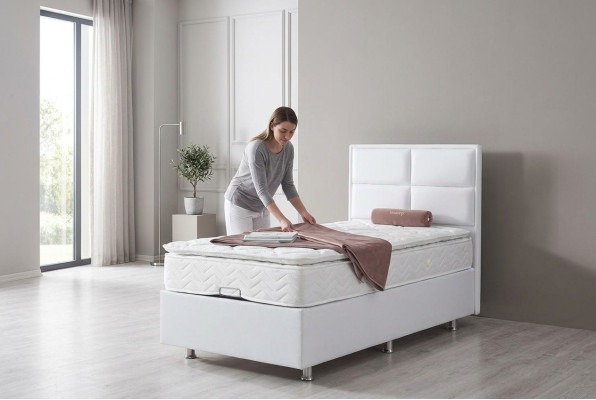 Boxspring Bett Einzelbetten Möbel Betten 120x200cm mit Matratze Doppel