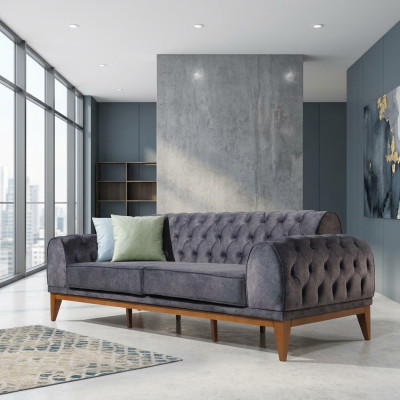 Sofa 3er Sitz Sofas Textil Design Sofa Möbel Neu Dreisitzer Couch Neu