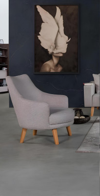 Sofa Couch Polster Sitz 3+3+1 Sitz Garnitur Design Holz Sofas Beige Sitzpolster