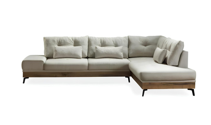 Möbel Ecksofa Holz Couch Wohnzimmer Sofa Couchen Sofas L-Form