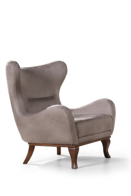 Modern Sessel Einsitzer Designer 1 Sitzer Polster Textil Stoff Beige