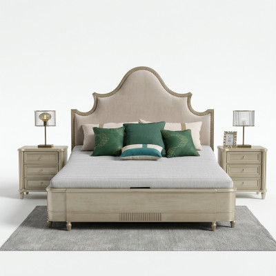Schlafzimmer Design Bett Set Garnitur Betten 2x Nachttisch 3tlg. Möbel Komplett