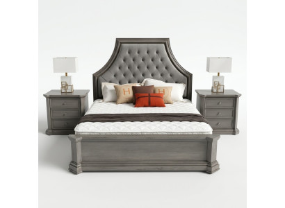 Schlafzimmer Ehebett Design Doppelbett Chesterfield Bett Polster Betten Möbel