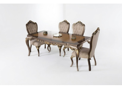Esszimmer Esstisch Stuhl Set Gruppe Garnitur Tisch Tische Garnitur Luxus 5tlg.