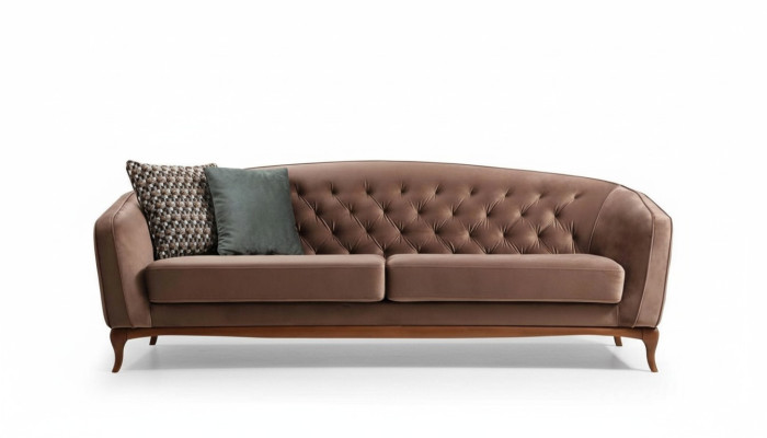 Luxus Sofa Design Dreisitzer Moderne Couch Blau Couchen Möbel Polster Loft Neu