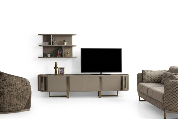 Wohnwand rtv Lowboard Regale Garnitur tv Ständer Sideboard Kommode Wohnzimmer