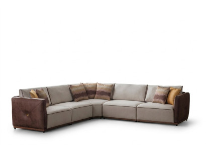 Luxus Ecksofa Sofas L-Form Großes Sofa Eck Wohnzimmer Polyester Modern Stoff Neu