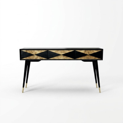 Luxus Konsolentisch Tisch Konsole Kommode Abstelltisch Holz Modern Gold Design