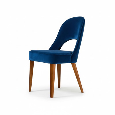 Esszimmerstuhl Stuhl Sessel Sitzer 1 Sitz Clubsessel Stoff Blau Esszimmer Holz
